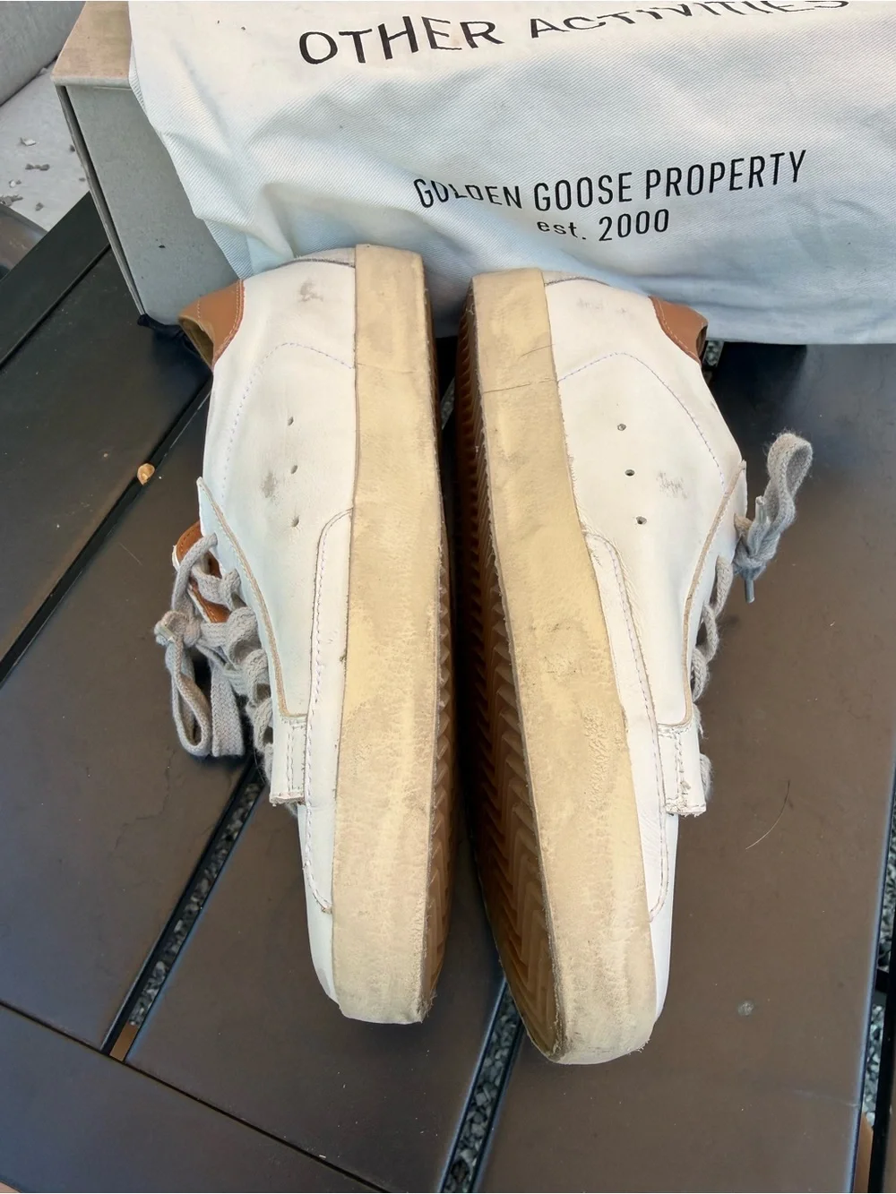 Golden Goose Super-Star Classic Sneakers White Ice Gray Brown 39